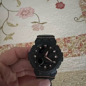 Woman’s G shock S series watch, black/rose gold. Worn once